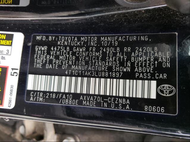 Photo 9 VIN: 4T1C11AK3LU881897 - TOYOTA CAMRY LE 