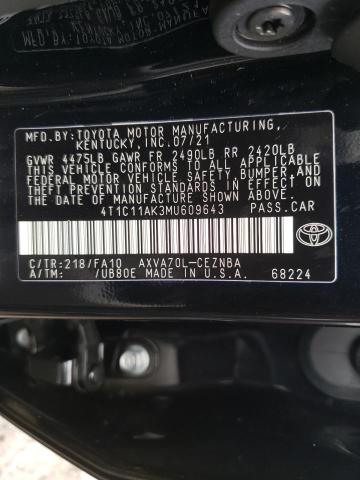 Photo 9 VIN: 4T1C11AK3MU609643 - TOYOTA CAMRY LE 