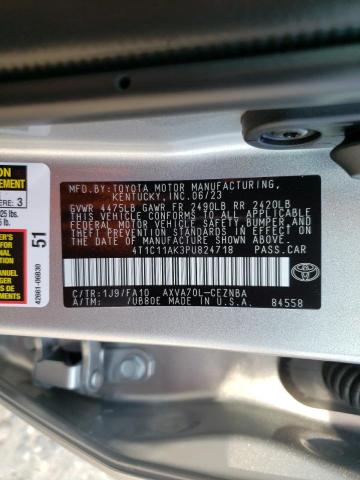 Photo 11 VIN: 4T1C11AK3PU824718 - TOYOTA CAMRY LE 