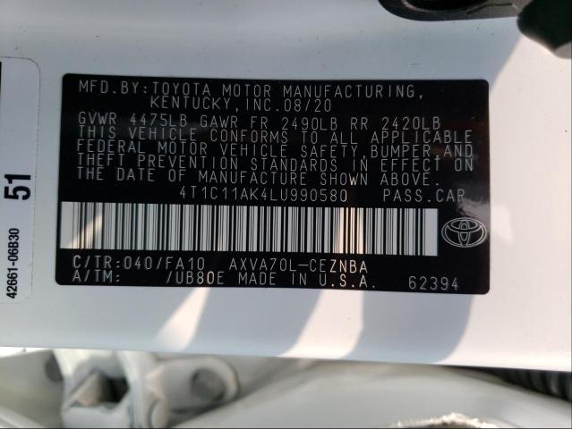 Photo 9 VIN: 4T1C11AK4LU990580 - TOYOTA CAMRY LE 