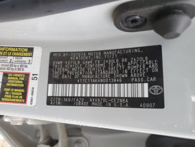 Photo 12 VIN: 4T1C11AK4NU013846 - TOYOTA CAMRY LE 