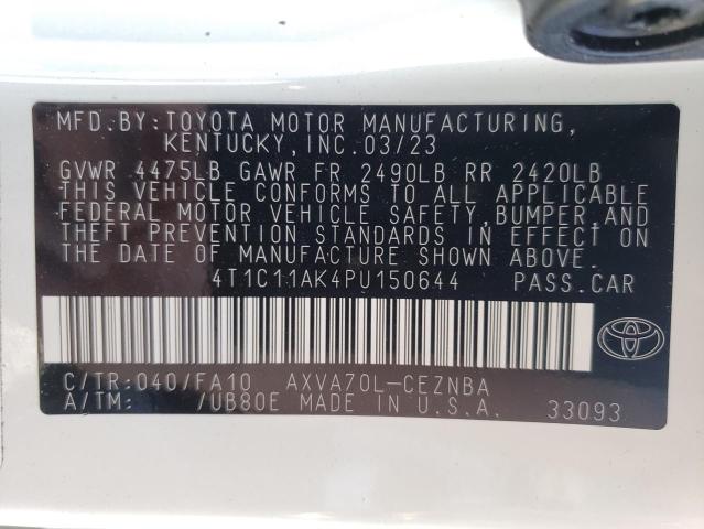 Photo 12 VIN: 4T1C11AK4PU150644 - TOYOTA CAMRY 