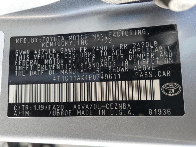 Photo 11 VIN: 4T1C11AK4PU749611 - TOYOTA CAMRY 