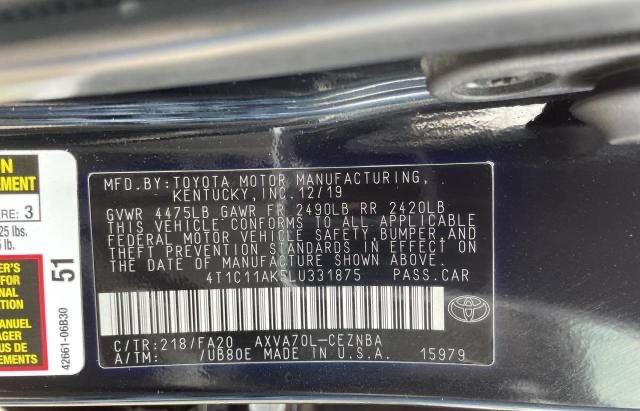 Photo 9 VIN: 4T1C11AK5LU331875 - TOYOTA CAMRY LE 