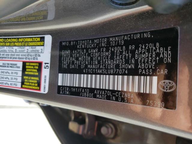 Photo 11 VIN: 4T1C11AK5LU877074 - TOYOTA CAMRY LE 