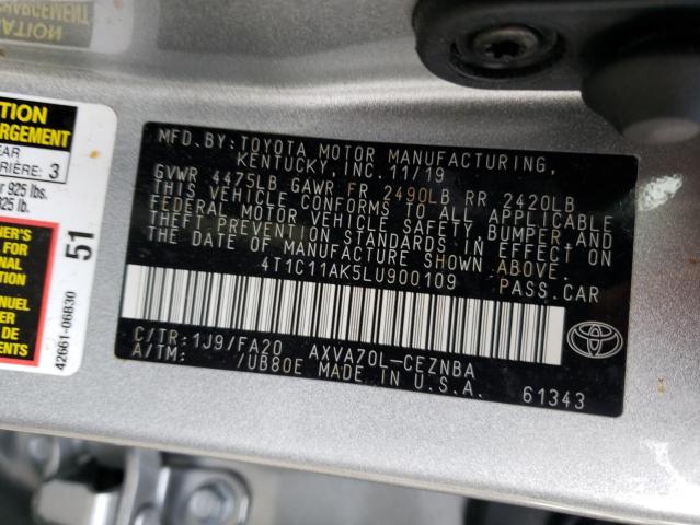 Photo 9 VIN: 4T1C11AK5LU900109 - TOYOTA CAMRY LE 