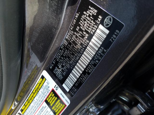 Photo 9 VIN: 4T1C11AK5LU941176 - TOYOTA CAMRY LE 