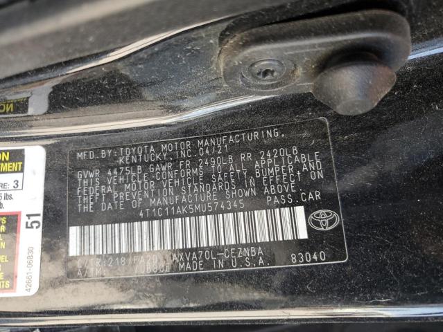 Photo 11 VIN: 4T1C11AK5MU574345 - TOYOTA CAMRY LE 