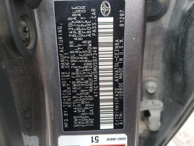 Photo 12 VIN: 4T1C11AK5MU597348 - TOYOTA CAMRY 