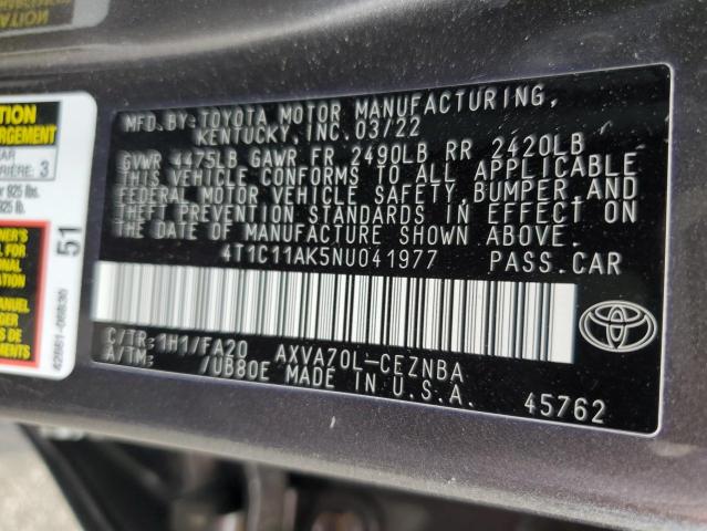 Photo 11 VIN: 4T1C11AK5NU041977 - TOYOTA CAMRY 