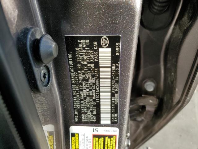 Photo 9 VIN: 4T1C11AK5NU674866 - TOYOTA CAMRY LE 