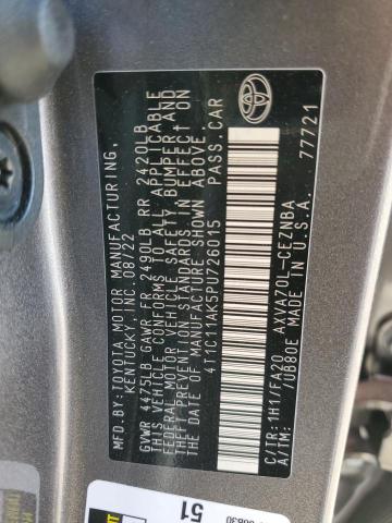 Photo 9 VIN: 4T1C11AK5PU726015 - TOYOTA CAMRY LE 