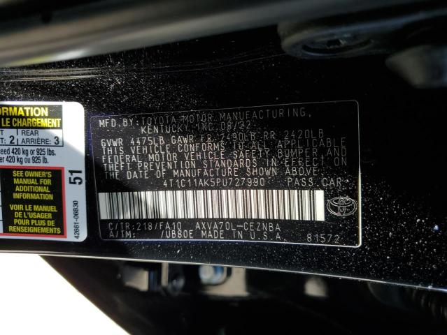 Photo 11 VIN: 4T1C11AK5PU727990 - TOYOTA CAMRY LE 