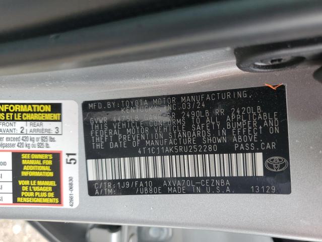 Photo 12 VIN: 4T1C11AK5RU252280 - TOYOTA CAMRY LE 