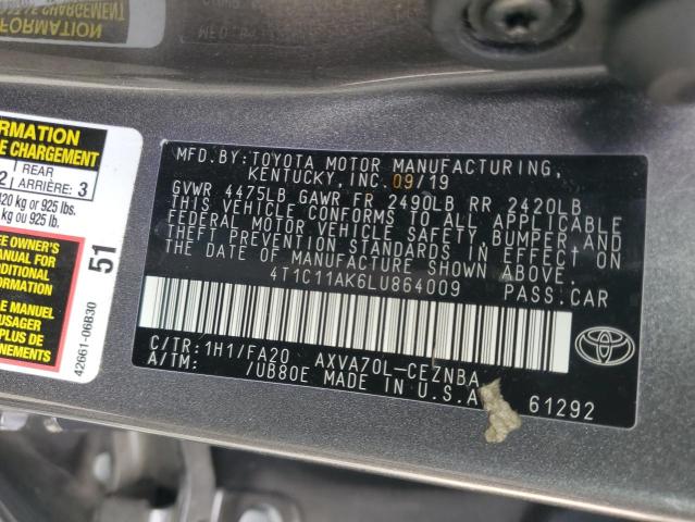 Photo 11 VIN: 4T1C11AK6LU864009 - TOYOTA CAMRY LE 