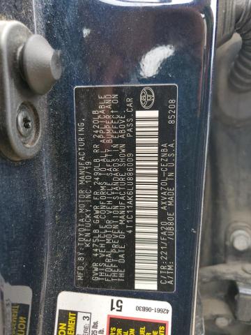 Photo 11 VIN: 4T1C11AK6LU886009 - TOYOTA CAMRY LE 