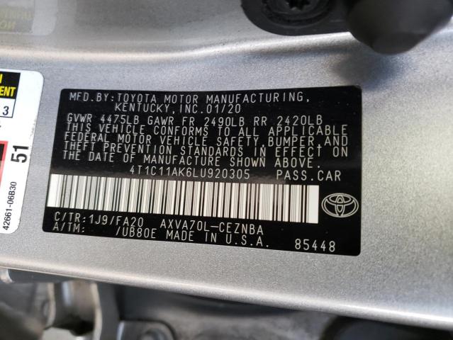 Photo 11 VIN: 4T1C11AK6LU920305 - TOYOTA CAMRY 