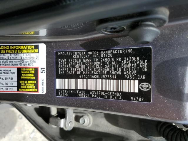 Photo 9 VIN: 4T1C11AK6LU927514 - TOYOTA CAMRY LE 