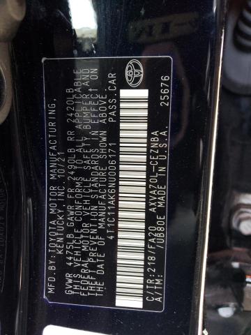 Photo 11 VIN: 4T1C11AK6NU006171 - TOYOTA CAMRY LE 