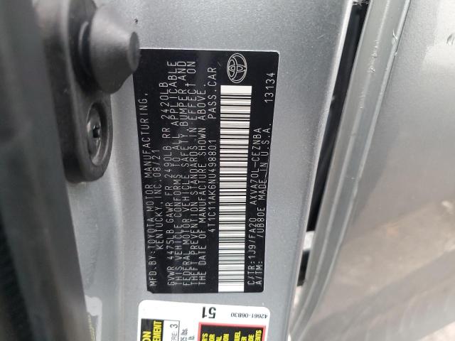 Photo 11 VIN: 4T1C11AK6NU498801 - TOYOTA CAMRY LE 