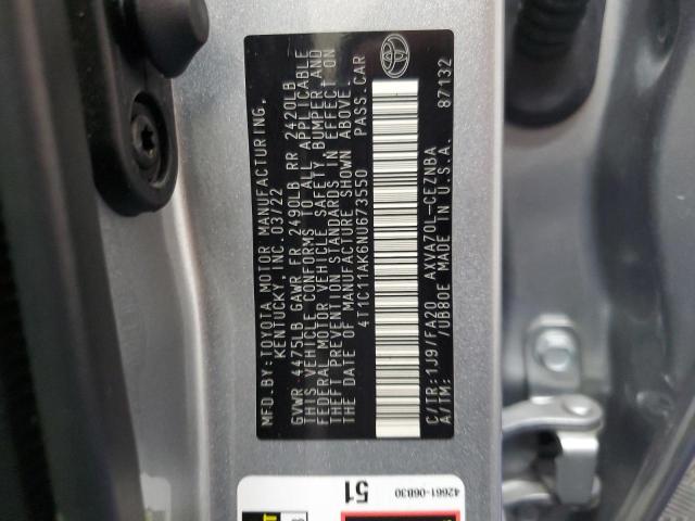 Photo 11 VIN: 4T1C11AK6NU673550 - TOYOTA CAMRY LE 