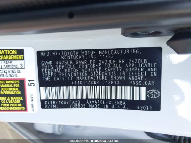 Photo 8 VIN: 4T1C11AK6RU213813 - TOYOTA CAMRY 