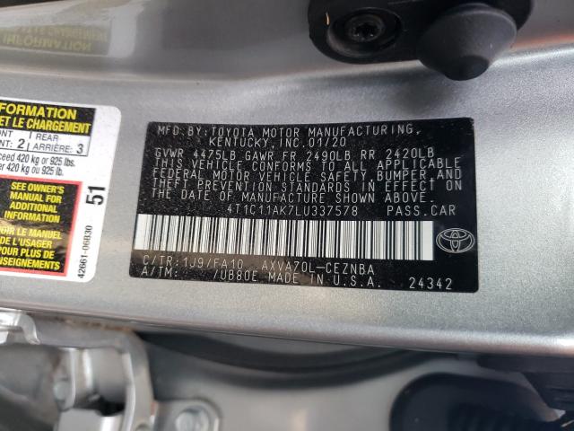 Photo 9 VIN: 4T1C11AK7LU337578 - TOYOTA CAMRY LE 