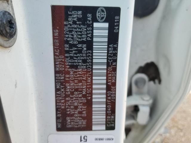 Photo 11 VIN: 4T1C11AK7LU359533 - TOYOTA CAMRY 