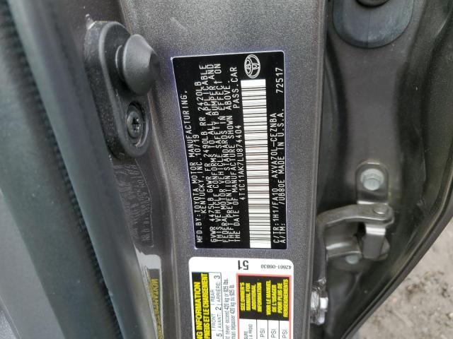 Photo 11 VIN: 4T1C11AK7LU874404 - TOYOTA CAMRY LE 