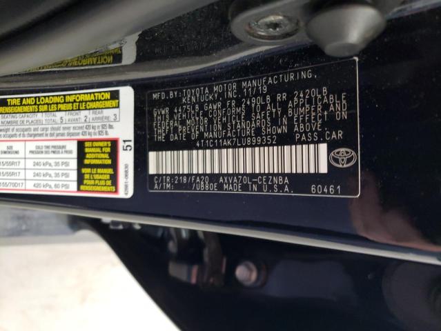 Photo 11 VIN: 4T1C11AK7LU899352 - TOYOTA CAMRY LE 