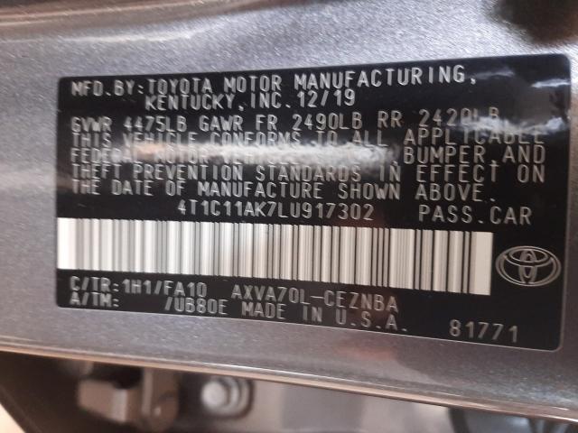 Photo 9 VIN: 4T1C11AK7LU917302 - TOYOTA CAMRY LE 