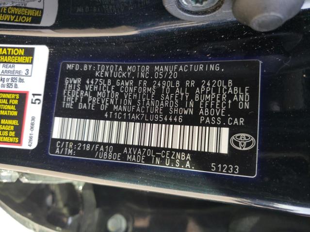 Photo 11 VIN: 4T1C11AK7LU954446 - TOYOTA CAMRY LE 