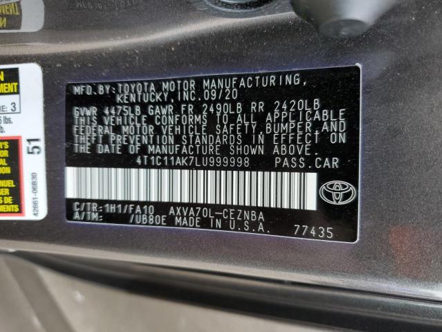 Photo 11 VIN: 4T1C11AK7LU999998 - TOYOTA CAMRY 