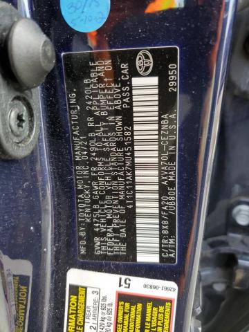 Photo 11 VIN: 4T1C11AK7MU451582 - TOYOTA CAMRY 