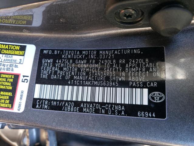 Photo 9 VIN: 4T1C11AK7MU563945 - TOYOTA CAMRY 