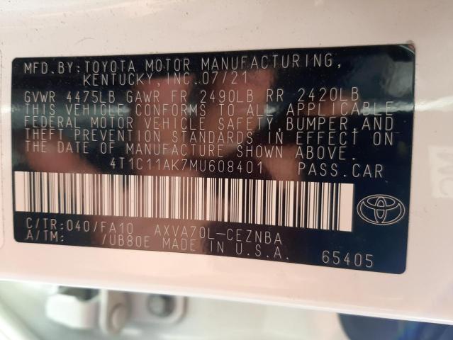 Photo 9 VIN: 4T1C11AK7MU608401 - TOYOTA CAMRY LE 