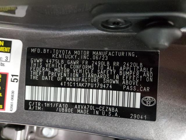 Photo 12 VIN: 4T1C11AK7PU179474 - TOYOTA CAMRY 