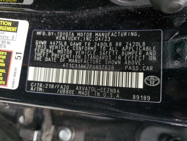 Photo 11 VIN: 4T1C11AK7PU807629 - TOYOTA CAMRY LE 