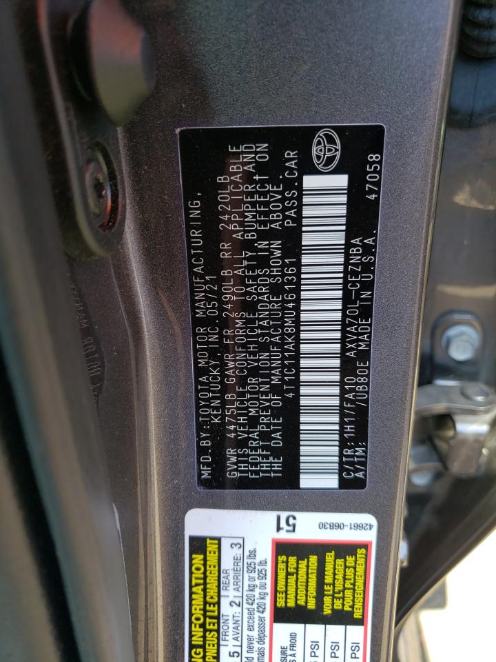 Photo 12 VIN: 4T1C11AK8MU461361 - TOYOTA CAMRY 