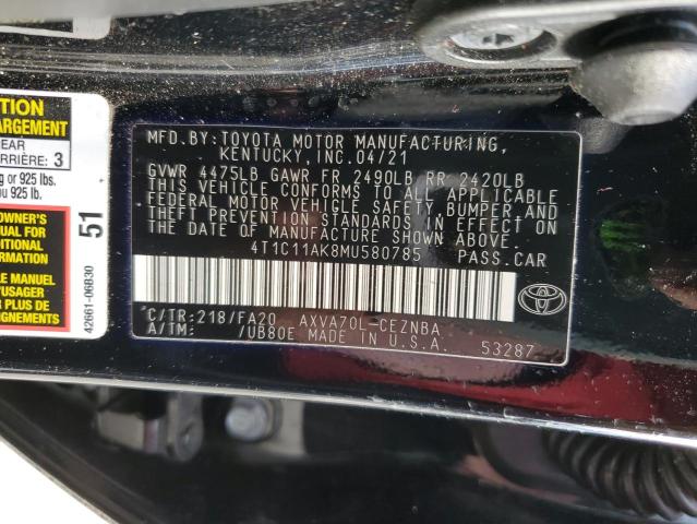 Photo 12 VIN: 4T1C11AK8MU580785 - TOYOTA CAMRY LE 