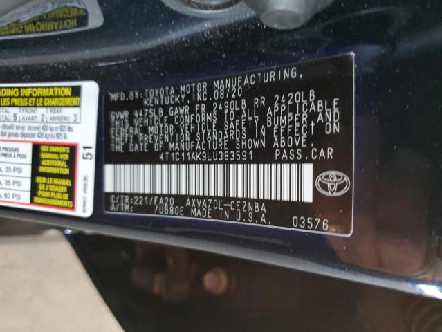 Photo 12 VIN: 4T1C11AK9LU383591 - TOYOTA CAMRY LE 