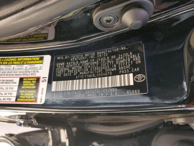 Photo 12 VIN: 4T1C11AK9LU504670 - TOYOTA CAMRY LE 