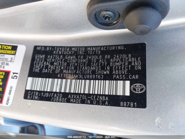 Photo 8 VIN: 4T1C11AK9LU889163 - TOYOTA CAMRY 