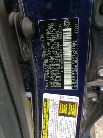 Photo 11 VIN: 4T1C11AK9MU421791 - TOYOTA CAMRY LE 