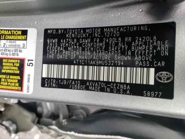 Photo 9 VIN: 4T1C11AK9MU532194 - TOYOTA CAMRY LE 