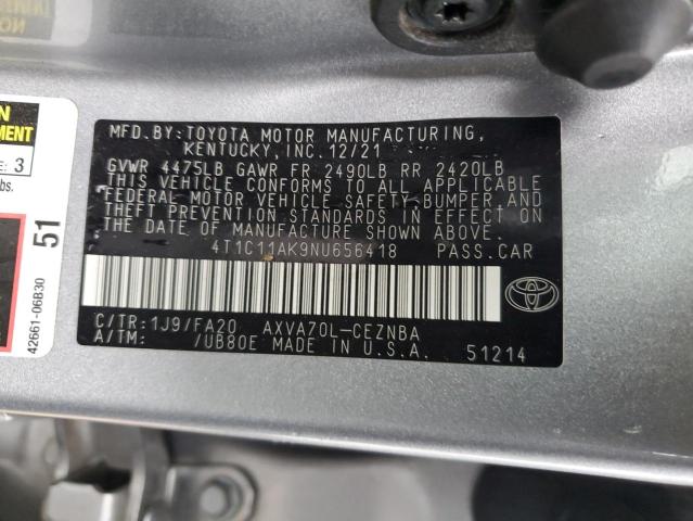 Photo 11 VIN: 4T1C11AK9NU656418 - TOYOTA CAMRY 