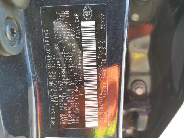 Photo 12 VIN: 4T1C11AK9NU668424 - TOYOTA CAMRY LE 