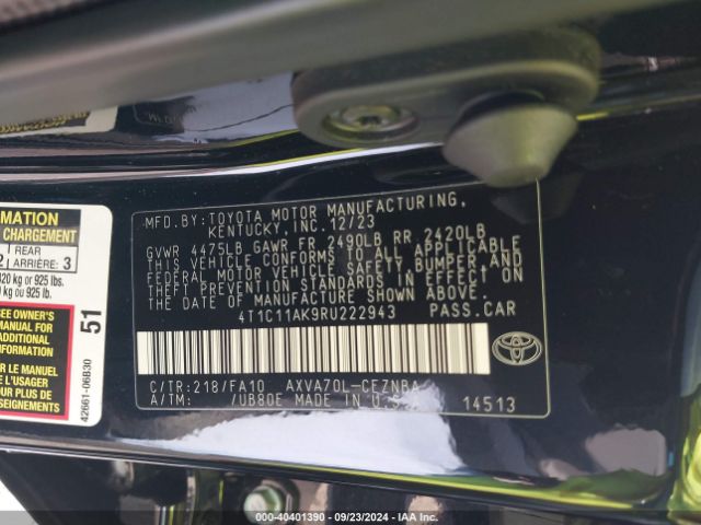 Photo 8 VIN: 4T1C11AK9RU222943 - TOYOTA CAMRY 