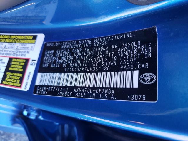 Photo 11 VIN: 4T1C11AKXLU351586 - TOYOTA CAMRY 