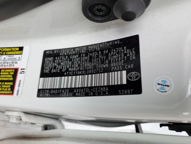 Photo 11 VIN: 4T1C11AKXLU892752 - TOYOTA CAMRY LE 